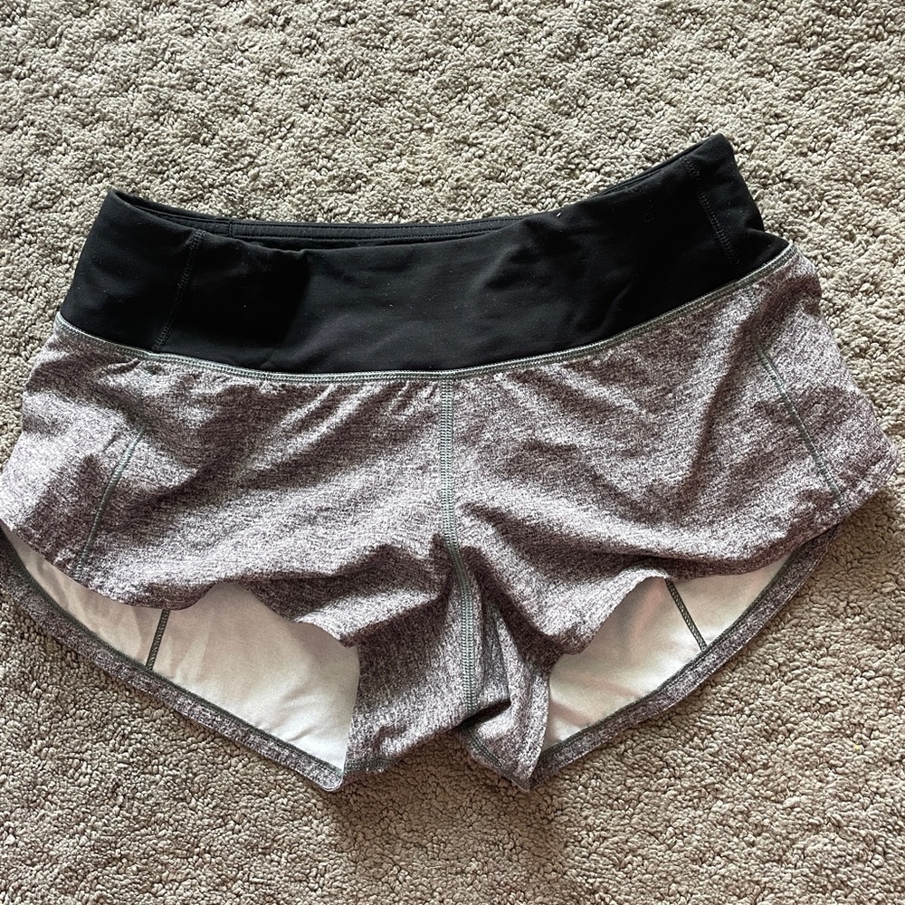 Gray Lululemon Speed Up Shorts!